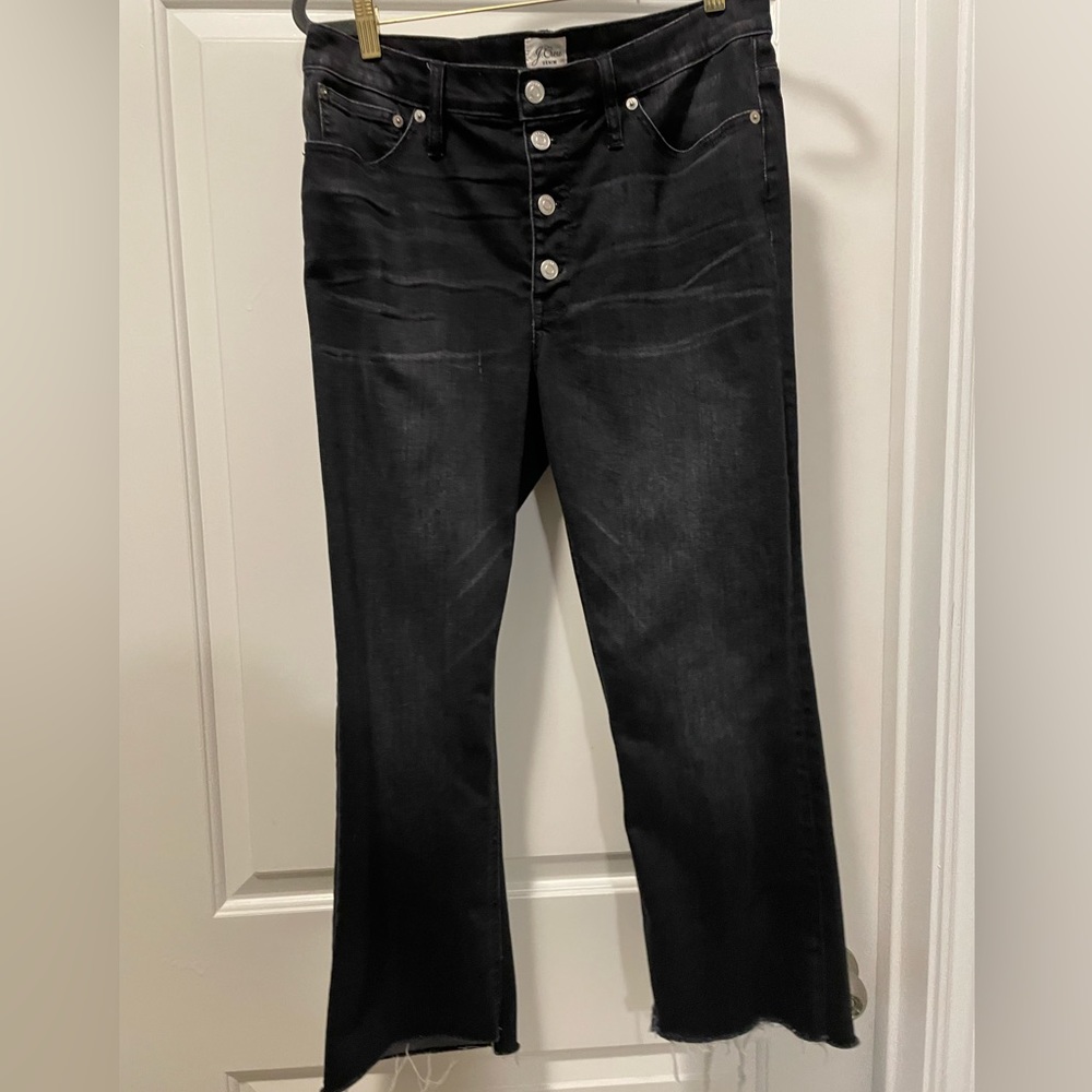 J CREW 9" DEMI-BOOT CROP JEAN IN CHARCOAL